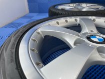 USED 18 INCH GENUINE BMW STYLE 179, 1 SERIES SPLIT RIM ALLOY WHEELS, EXCELLENT CONDITION ALLOYS INC VG TYRES 5x120