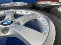 USED 18 INCH GENUINE BMW STYLE 179, 1 SERIES SPLIT RIM ALLOY WHEELS, EXCELLENT CONDITION ALLOYS INC VG TYRES 5x120
