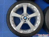 USED 18 INCH GENUINE BMW STYLE 179, 1 SERIES SPLIT RIM ALLOY WHEELS, EXCELLENT CONDITION ALLOYS INC VG TYRES 5x120
