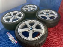 USED 18" GENUINE BMW STYLE 179, 1 SERIES SPLIT RIM ALLOY WHEELS, EXCELLENT CONDITION ALLOYS INC VG TYRES