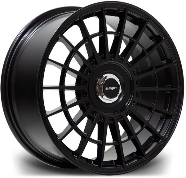 NEW 20 INCH STUTTGART SF10 ALLOY WHEELS IN MATT BLACK WITH DEEPER CONCAVE 10" REARS 5x120/112