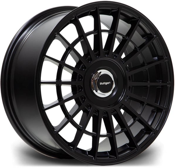 NEW 20" STUTTGART SF10 ALLOY WHEELS IN MATT BLACK WITH DEEP CONCAVE 10" REARS