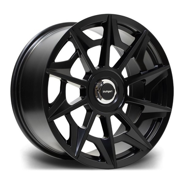 NEW 20 INCH STUTTGART SVT ALLOY WHEELS IN MATT BLACK WITH DEEPER CONCAVE 10" REARS 5x120/112