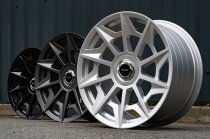 NEW 20" STUTTGART SVT ALLOY WHEELS IN MATT GUNMETAL WITH DEEP CONCAVE 10" REARS