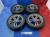 USED 18" GENUINE BMW STYLE 441 M SPORT ALLOY WHEELS IN FERRIC GREY, WIDER REARS,VG CONDITION, INC RUNFLAT TYRES