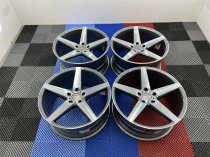 NEW 19 INCH VEEMANN V-FS8 ALLOY WHEELS IN GRAPHITE SMOKE MACHINED WITH DEEPER CONCAVE 9.5" REAR 5x120