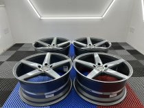 NEW 19 INCH VEEMANN V-FS8 ALLOY WHEELS IN GRAPHITE SMOKE MACHINED WITH DEEPER CONCAVE 9.5" REAR 5x120
