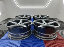 NEW 19 INCH VEEMANN V-FS8 ALLOY WHEELS IN GRAPHITE SMOKE MACHINED WITH DEEPER CONCAVE 9.5" REAR 5x120