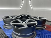 NEW 19 INCH VEEMANN V-FS8 ALLOY WHEELS IN GRAPHITE SMOKE MACHINED WITH DEEPER CONCAVE 9.5" REAR 5x120