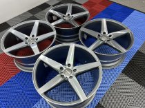 NEW 19 INCH VEEMANN V-FS8 ALLOY WHEELS IN GRAPHITE SMOKE MACHINED WITH DEEPER CONCAVE 9.5" REAR 5x120