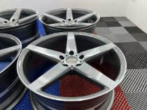 NEW 19 INCH VEEMANN V-FS8 ALLOY WHEELS IN GRAPHITE SMOKE MACHINED WITH DEEPER CONCAVE 9.5" REAR 5x120