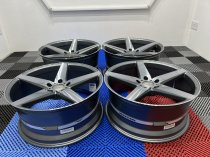 NEW 19 INCH VEEMANN V-FS8 ALLOY WHEELS IN GRAPHITE SMOKE MACHINED WITH DEEPER CONCAVE 9.5" REAR 5x120
