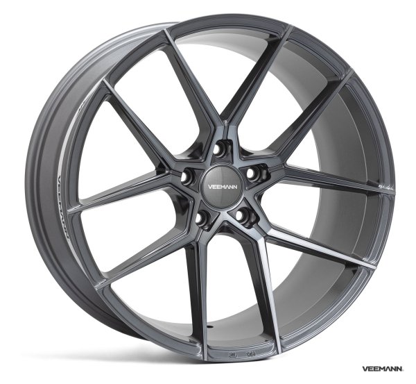 NEW 19" VEEMANN V-FS39 ALLOY WHEELS IN GRAPHITE SMOKE MACHINED WITH WIDER REAR