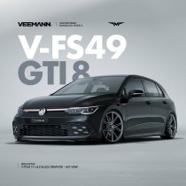 NEW 19 INCH VEEMANN V-FS49 ALLOY WHEELS IN GLOSS GRAPHITE WITH DEEPER CONCAVE 9.5" REAR OPTION 5x120
