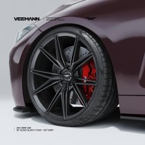 NEW 19 INCH VEEMANN V-FS49 ALLOY WHEELS IN GLOSS BLACK WITH DEEPER CONCAVE 9.5 REAR OPTION 5X120