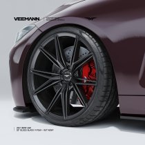 NEW 19" VEEMANN V-FS49 ALLOY WHEELS IN GLOSS BLACK