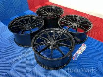 NEW 20 INCH C9 CORTEZ ALLOY WHEELS IN GLOSS BLACK WITH DEEPER CONCAVE 10" REAR OPTION 5x112