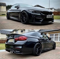 NEW 19 INCH VEEMANN VC520 ALLOY WHEELS IN GLOSS BLACK WITH DEEPER CONCAVE 9.5" REARS 5x112