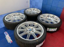 USED 19" GENUINE BMW STYLE 225M SPORT E92 ALLOY WHEELS, WIDE REAR, FULLY REFURBED INC NEW NON RUNFLAT TYRES