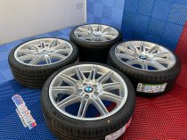 USED 19 INCH GENUINE BMW STYLE 225M SPORT E92 ALLOY WHEELS, WIDE REAR, FULLY REFURBED INC NEW NON RUNFLAT TYRES 5x120