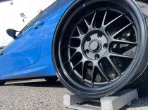NEW 18 INCH 7TWENTY STYLE 57 FLOW FORMED ALLOY WHEELS IN SATIN BLACK WITH GLOSS DISH, BIG DISH 10.5" REARS