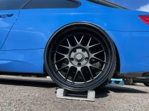 NEW 18 INCH 7TWENTY STYLE 57 FLOW FORMED ALLOY WHEELS IN SATIN BLACK WITH GLOSS DISH, BIG DISH 10.5" REARS