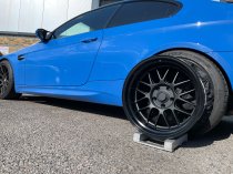 NEW 18 INCH 7TWENTY STYLE 57 FLOW FORMED ALLOY WHEELS IN SATIN BLACK WITH GLOSS DISH, BIG DISH 10.5" REARS