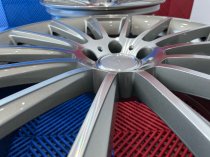 NEW 19 INCH AM MULTI TWIST ALLOY WHEELS IN GUNMETAL WITH POLISHED FACE WITH DEEPER 9.5" REAR 5x112