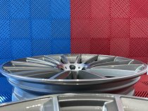 NEW 19 INCH AM MULTI TWIST ALLOY WHEELS IN GUNMETAL WITH POLISHED FACE WITH DEEPER 9.5" REAR 5x112