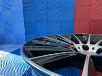 NEW 19 INCH AM MULTI TWIST ALLOY WHEELS IN GLOSS BLACK WITH POLISHED FACE WITH DEEPER 9.5" REAR 5x112