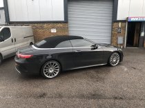 NEW 19 INCH AM MULTI TWIST ALLOY WHEELS IN GLOSS BLACK WITH POLISHED FACE WITH DEEPER 9.5" REAR 5x112
