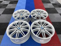 USED 17 INCH GENUINE BMW STYLE 207 1 SERIES M SPORT ALLOY WHEELS,WIDE REAR, FULLY REFURBED 5x120
