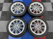 USED 17″ GENUINE BMW STYLE 207 1 SERIES M SPORT ALLOY WHEELS,WIDE REAR,VGC INC GOOD MICHELIN PS4 RUNFLAT TYRES