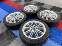 USED 17" GENUINE BMW STYLE 207 1 SERIES M SPORT ALLOY WHEELS,WIDE REAR,VGC INC GOOD MICHELIN PS4 RUNFLAT TYRES
