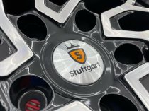 NEW 19 INCH STUTTGART ST20 ALLOY WHEELS IN GLOSS BLACK WITH POLISHED FACE, 8.5"et45 ALL ROUND 5x120