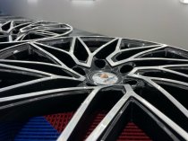 NEW 19 INCH STUTTGART ST20 ALLOY WHEELS IN GLOSS BLACK WITH POLISHED FACE, 8.5"et45 ALL ROUND 5x120