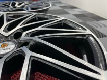 NEW 19 INCH STUTTGART ST20 ALLOY WHEELS IN GLOSS BLACK WITH POLISHED FACE, 8.5"et45 ALL ROUND 5x120