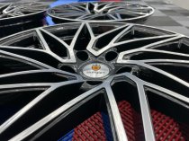 NEW 19 INCH STUTTGART ST20 ALLOY WHEELS IN GLOSS BLACK WITH POLISHED FACE, 8.5"et45 ALL ROUND 5x120