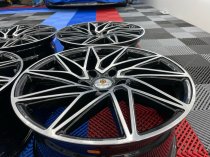 NEW 19 INCH STUTTGART ST20 ALLOY WHEELS IN GLOSS BLACK WITH POLISHED FACE, 8.5"et45 ALL ROUND 5x120