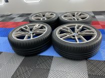 USED 19" GENUINE BMW G20 3 SERIES STYLE 792 M SPORT ALLOY WHEELS, MINT CONDITION WIDE REAR, INC VG BRIDGESTONE RUNFLAT TYRES AND TPMS