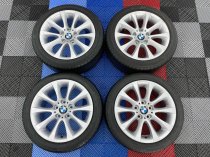 USED 17″ GENUINE BMW STYLE 188 E90 V SPOKE ALLOY WHEELS, WIDE REARS, FULLY REFURBED INC RUNFLAT TYRES