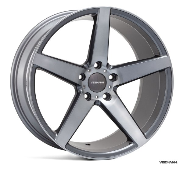 NEW 20 INCH VEEMANN V-FS8 ALLOY WHEELS IN GRAPHITE SMOKED MACHINED WITH DEEPER CONCAVE 10" REAR OPTION 5x112