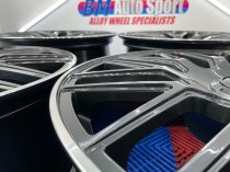 NEW 19 INCH FOX VR3 ALLOY WHEELS IN GUNMETAL WITH POLISHED LIP AND DEEPER 9" REARS 5x120/112