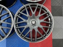 NEW 19 INCH FOX VR3 ALLOY WHEELS IN GUNMETAL WITH POLISHED LIP AND DEEPER 9" REARS 5x120/112