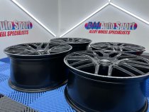 NEW 19 INCH FOX VR3 ALLOY WHEELS IN GUNMETAL WITH POLISHED LIP AND DEEPER 9" REARS 5x120/112
