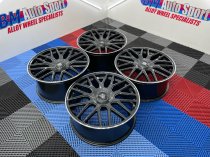 NEW 19 INCH FOX VR3 ALLOY WHEELS IN GUNMETAL WITH POLISHED LIP AND DEEPER 9" REARS 5x120/112