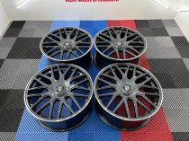 NEW 19 INCH FOX VR3 ALLOY WHEELS IN GUNMETAL WITH POLISHED LIP AND DEEPER 9" REARS 5x120/112
