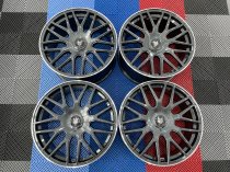NEW 19 INCH FOX VR3 ALLOY WHEELS IN GUNMETAL WITH POLISHED LIP AND DEEPER 9" REARS 5x120/112