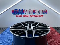 NEW 19 INCH FOX BMA S1 ALLOY WHEELS IN GLOSS BLACK WITH POLISHED FACE AND WIDER 8.5" REAR OPTION 5x120