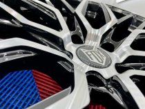 NEW 19 INCH FOX BMA S1 ALLOY WHEELS IN GLOSS BLACK WITH POLISHED FACE AND WIDER 8.5" REAR OPTION 5x120